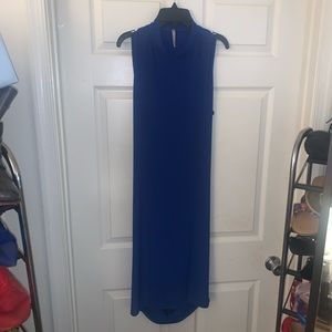 Backless royal blue dress